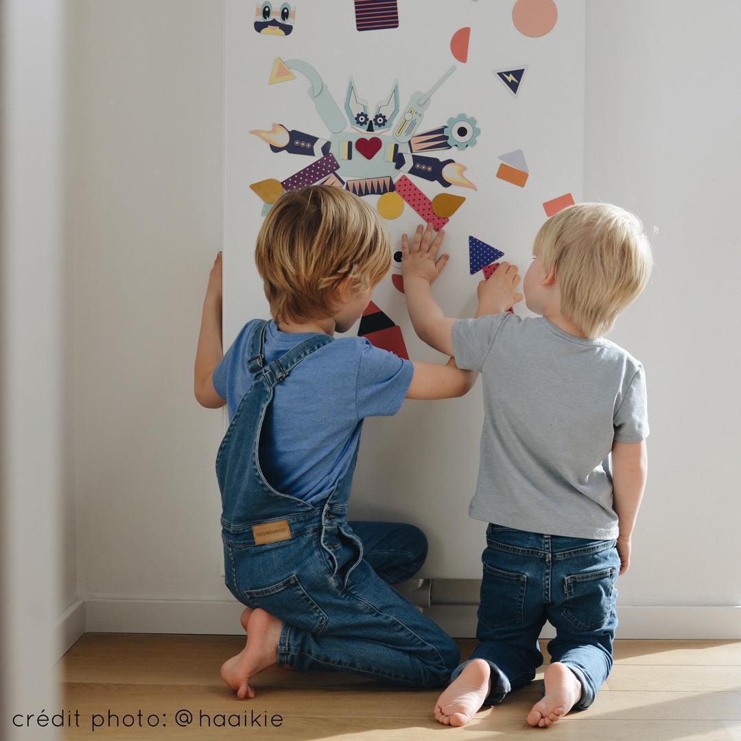 Magnet aimant jeu éducatif magnétique Fabrikarobots imaginaire goldorack astroboy wall  forbidden planet robots androides garçons radiateur mégarobot