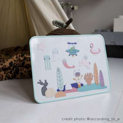 Tableau Ardoise Magnétique Ecole - couleur opaline  Ma Cabane à Rêves