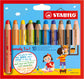 10 crayons multi-talents STABILO woody 3in1 + 1 taille-crayon - Ma Cabane à Rêves